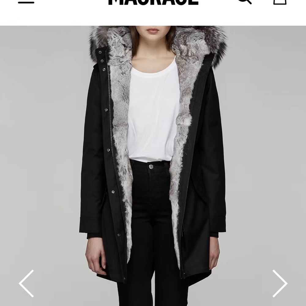 NWT MACKAGE RENA X fur trim parka